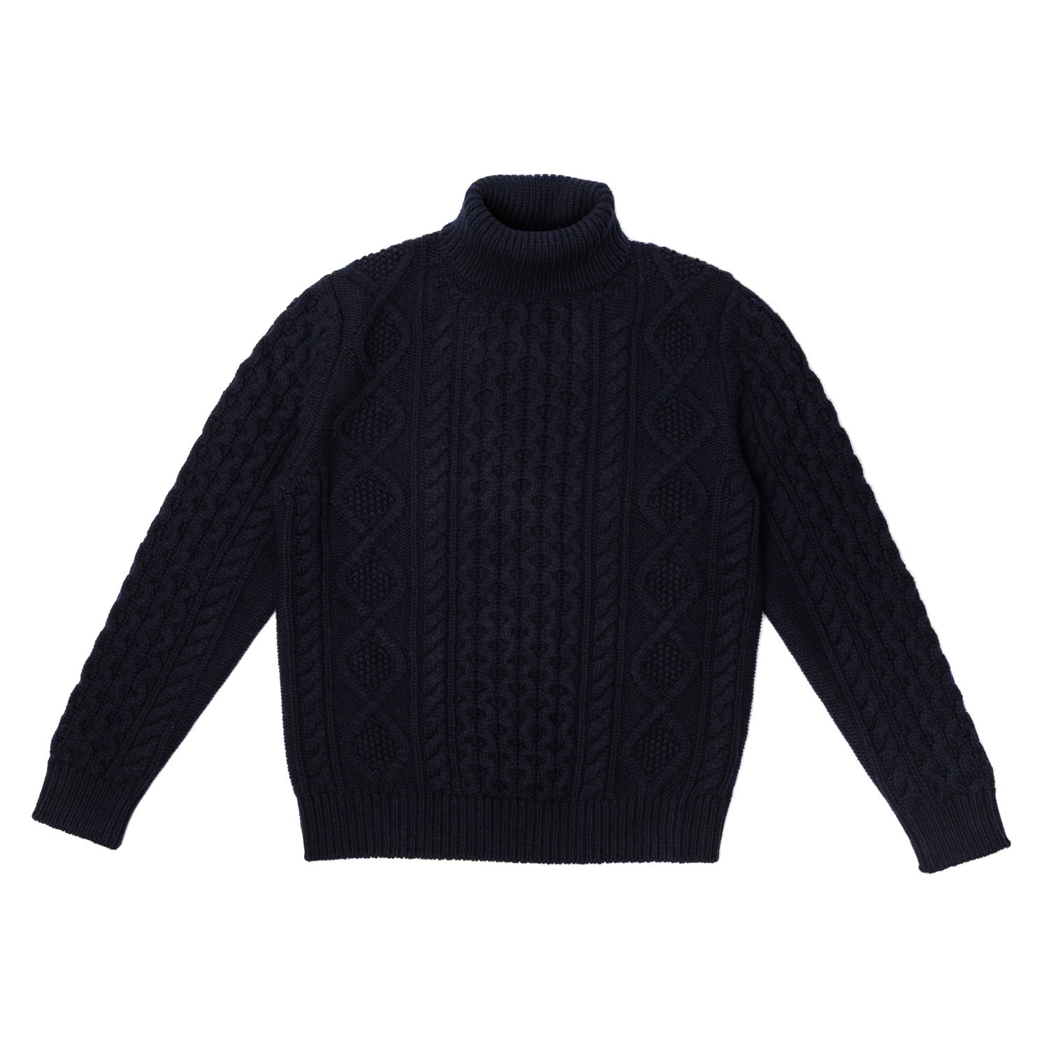 Rollkragen-Pullover "Iconic Aran" aus Lambswool und Kaschmir - Original Knit